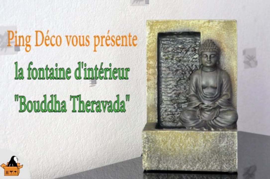 Fontaine d'intérieur Mur d'eau Bouddha Theravada (disponible sur www.ping-deco.fr)