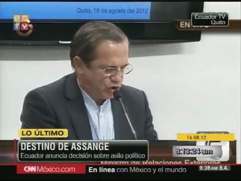Ecuador concede asilo al fundador de WikiLeaks, Julian Assange