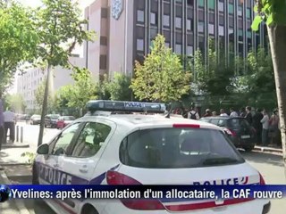 Mantes-la-Jolie: réouverture de la Caf, après l'immolation d'un allocataire