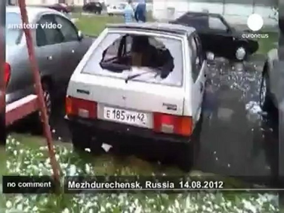 Orage de grêle destructeur en Russie - no comment