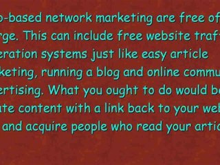 Web-Based Network Mktg Vs Network Mktg