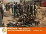 Twin bomb blasts kill scores in Pakistan
