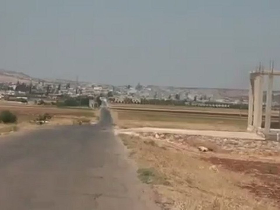 فري برس  ريف حلب - باتبو - تصاعد الدخان جراء القصف بالطيران - 16-8 -2012