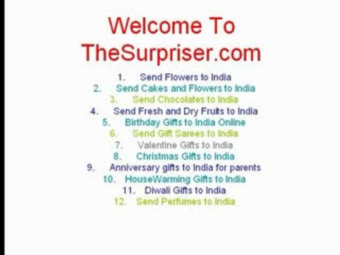 Send Gifts to India, Send Flowers to India - TheSurpriser Gifts