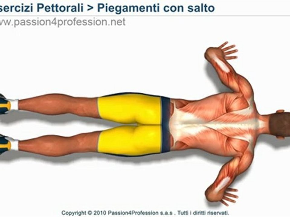 Piegamenti con salto - esercizio avanzato pettorali