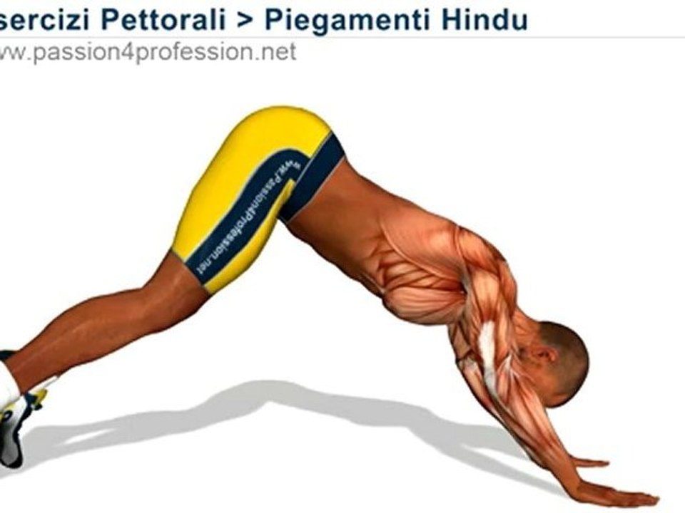 Piegamenti Hindu per allenare spalle tricipiti e petto