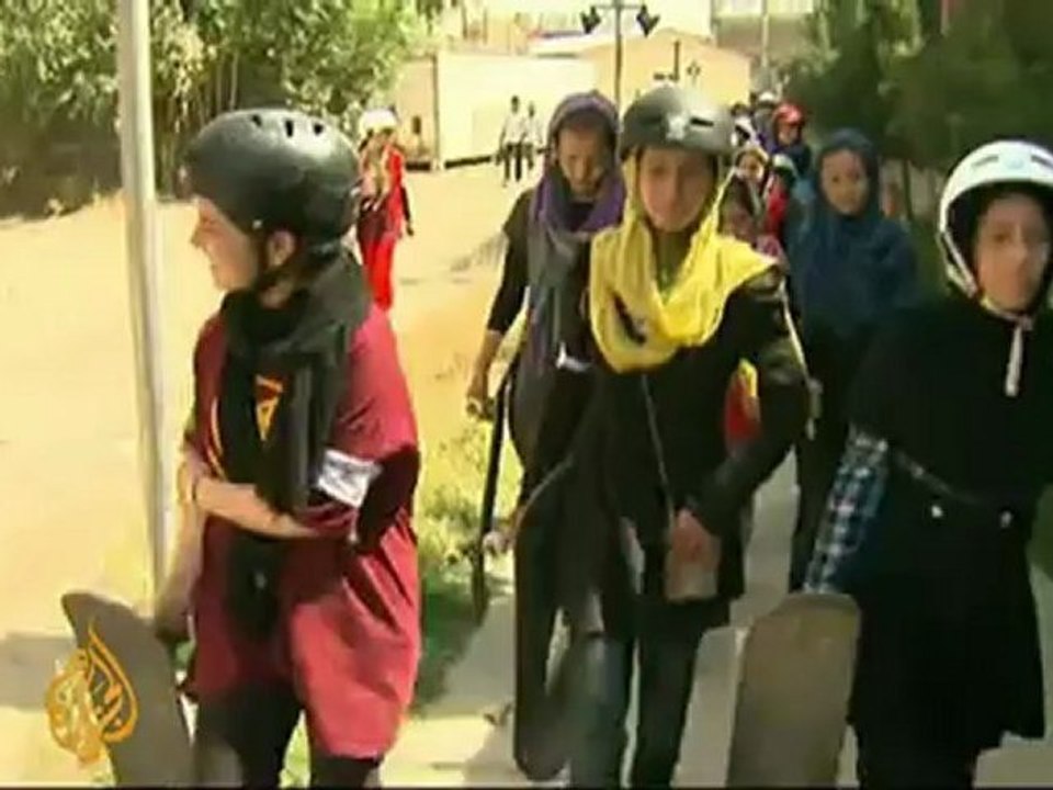 Afghan children skate for change