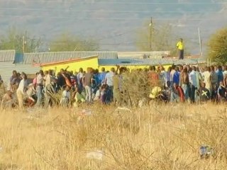 Horrific footage of South African mine shootings