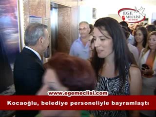 Kocaoğlu belediye personeliyle bayramlaştı