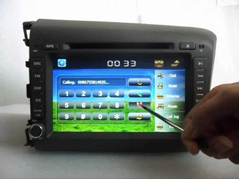 honda civic dvd player gps navigation tv bluetooth Touch screen