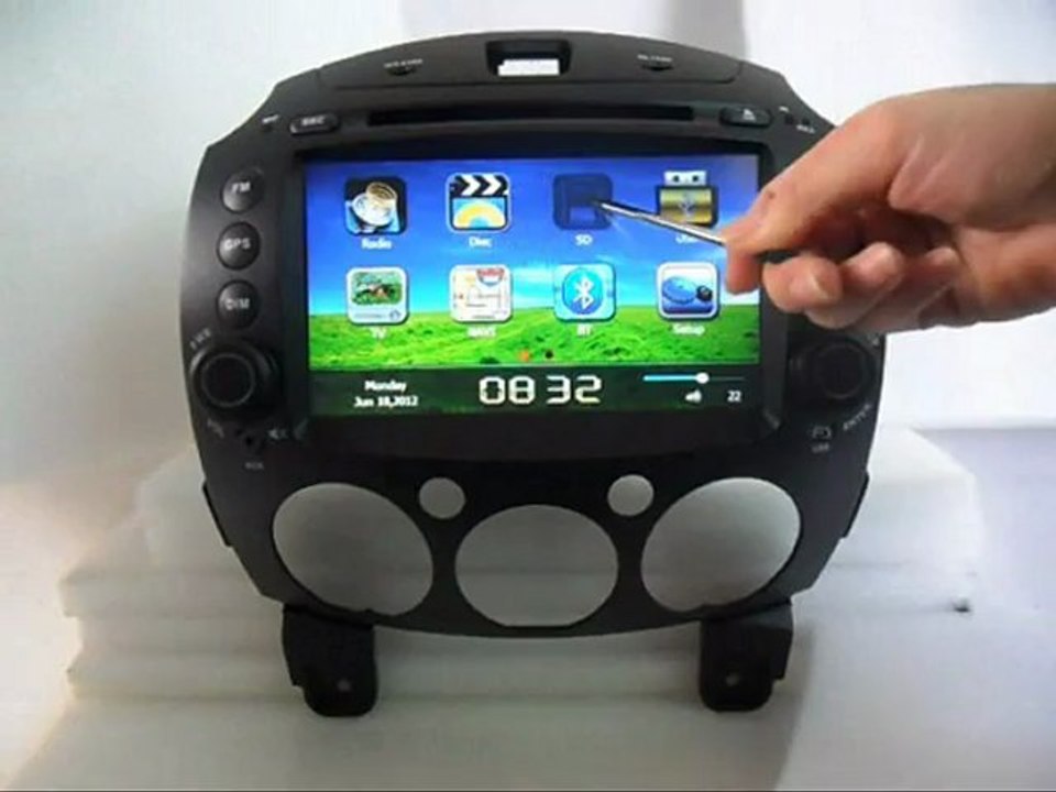 Mazda 2 dvd player with GPS Navigation TV Touch Screen support bluetooth ipod