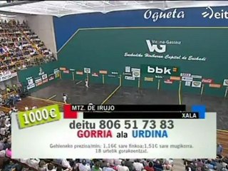 Pelota 2010 finala, Martinez de Irujo eta Xala