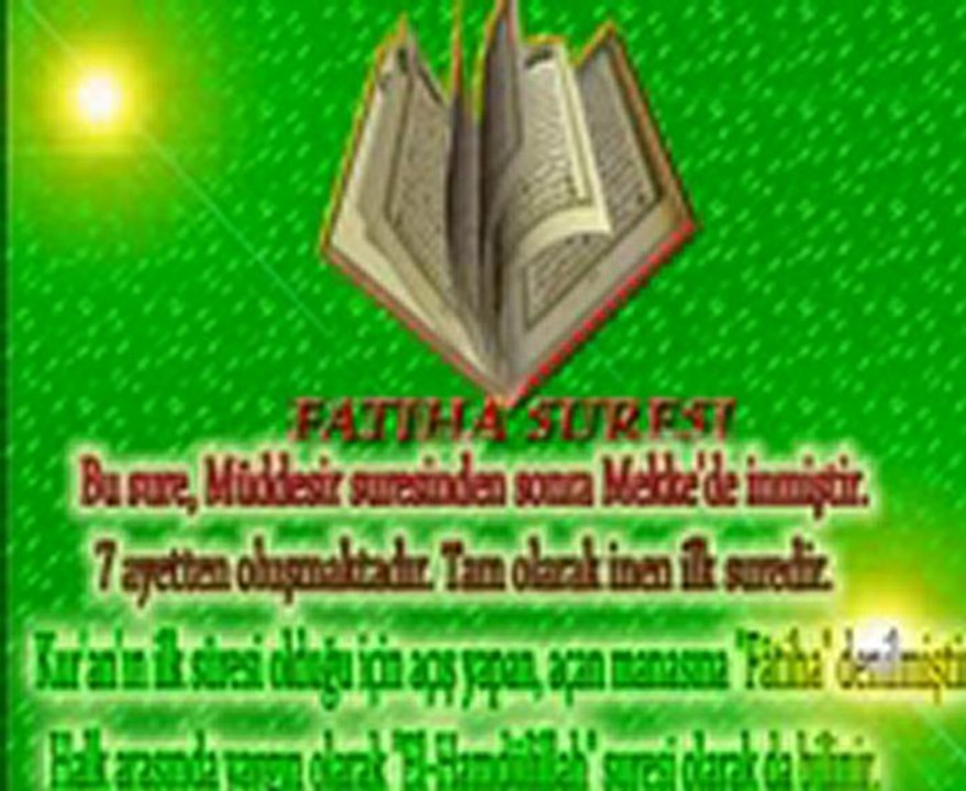 Fatiha Süresi Meal