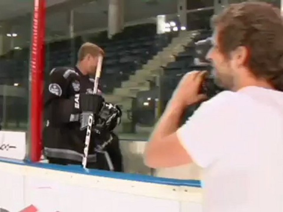 Die Nürnberg Ice Tigers machen Mannschaftsfoto