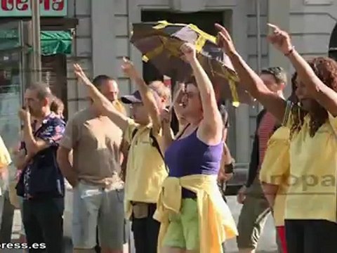 Protestas en las calles de los empleados de Correos