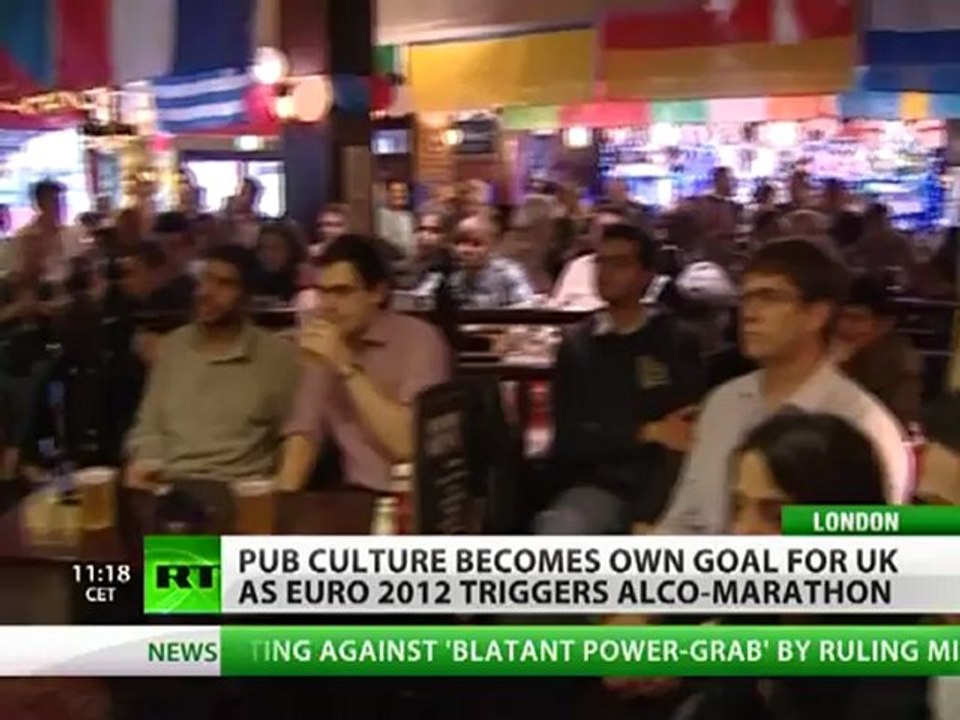 All aboard! London's Euro 2012 fans ride 'booze bus'