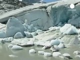 Fonte des glaciers dans la région italienne de Trente