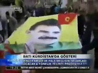 SURİYELİ KÜRTLERDEN PKK YA DESTEK GÖSTERİSİ