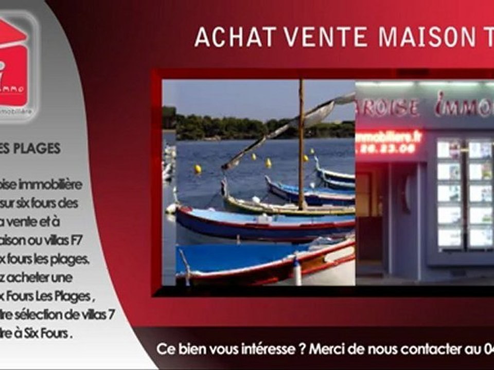 Achat maison T7 Six Fours les Plages vente villas F7 Six Fours 7 pièces à vendre à Six Fours VAR