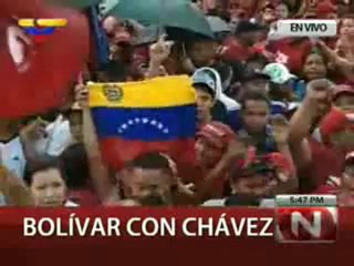 (VÍDEO) Estado Bolívar aclama a Chávez en medio de un aguacero