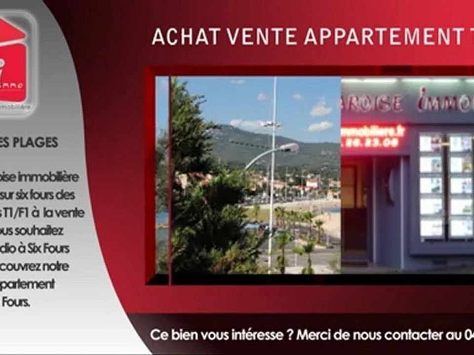 appartement T1 Six fours  vente studio Six Fours F1 1 pièce à vendre Six Fours VAR