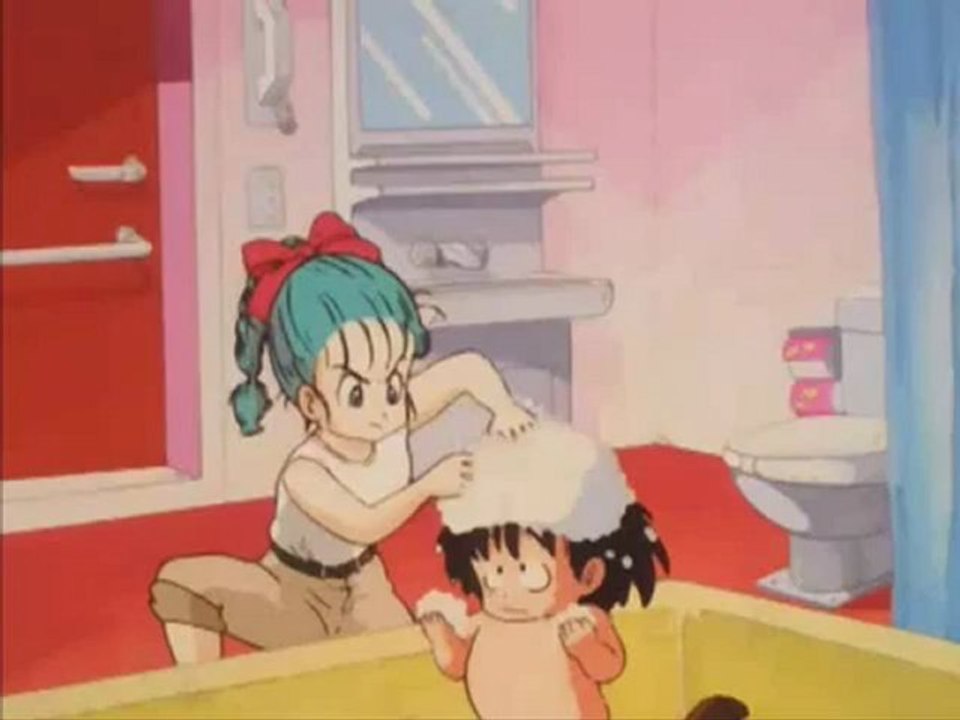 Gokus first bath
