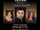 Fares Karam Debke singer from Lebanon   International belly dancer Soraya concert Caesars Atlantic City, NJ