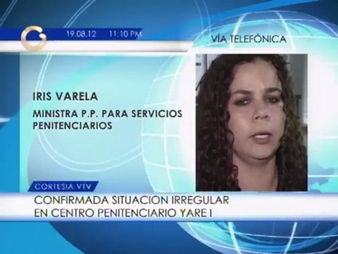 Ministra de Asuntos Penitenciarios dice que hay tensa calma en Internado Judicial Yare I