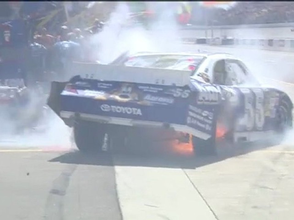 NASCAR Sprint cup Michigan 2012 Huge crash Martin