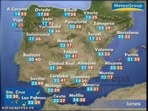 Cielo parcialmente nuboso con ascenso de temperaturas