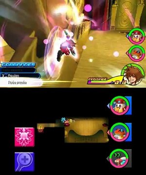 Kingdom Hearts 3D : Trésors du Théâtre du Pays des Mousquetaires avec Sora