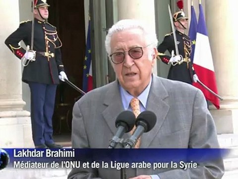 Hollande a reçu le médiateur international pour la Syrie