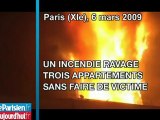Spectaculaire incendie en plein Paris
