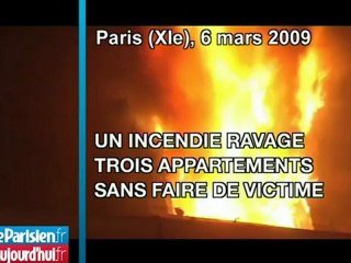 Spectaculaire incendie en plein Paris