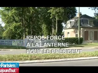 Sarkozy en tenue décontractée à la Lanterne