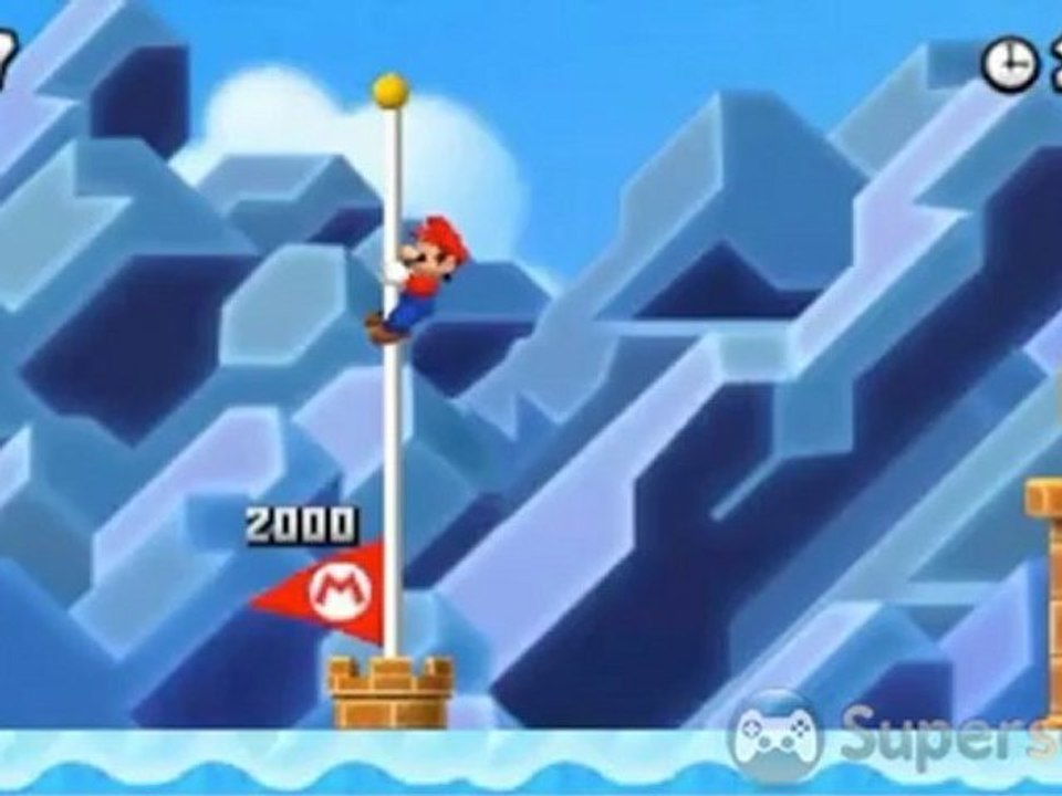 New Super Mario Bros. 2 - Solution et pièces étoiles du niveau Champignon-A