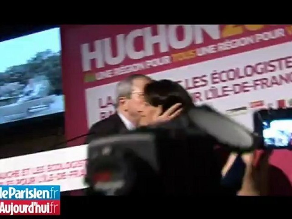 Champagne et ballons roses pour la victoire de Huchon et Duflot