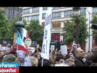 Les anti-Sarkozy au Fouquet's trois ans après