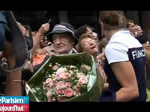 Les nageurs acclamés à l'Elysée