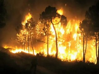 Spectacular footage of Spanish wildfires