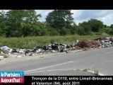 Val-de-Marne : près de la montagne de déchets, la route devient dépotoir