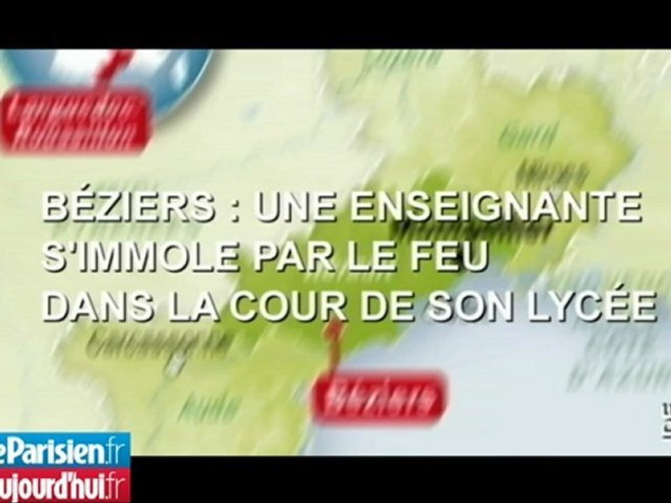 Une enseignante tente de s'immoler par le feu à Béziers