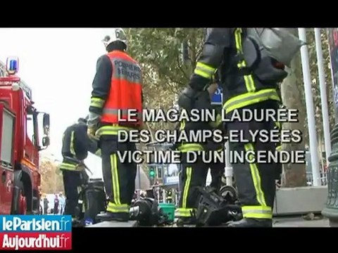 Incendie chez Ladurée sur les Champs-Elysées