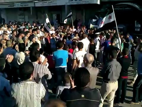 Syria فري برس حماه المحتلة كفرنبودة مظاهرة في ثالث ايام عيد الفطر المبارك 21 8 2012