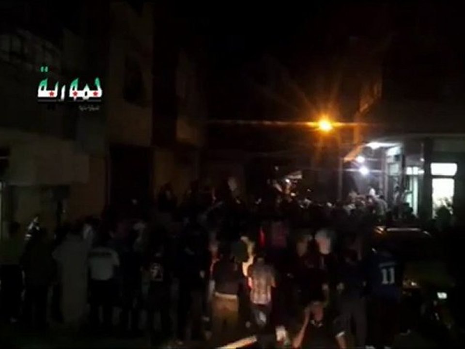 Syria فري برس  ريف دمشق _ حمورية _ مظاهرة مسائية ثالث أيام العيد 21_8_2012_2