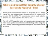 Convert OST to PST - Exchange OST recovery