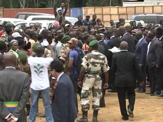 Visite du Président sur les plantations d'hévéa à Oyem