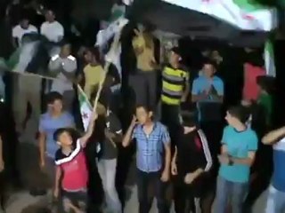 Syria فري برس  حماه المحتلة باب قبلي_مظاهرة مسائية  21-8-2012
