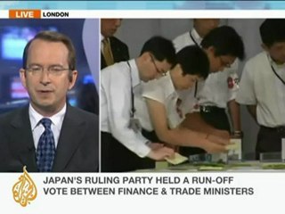 Japan's ruling party elects new party leader