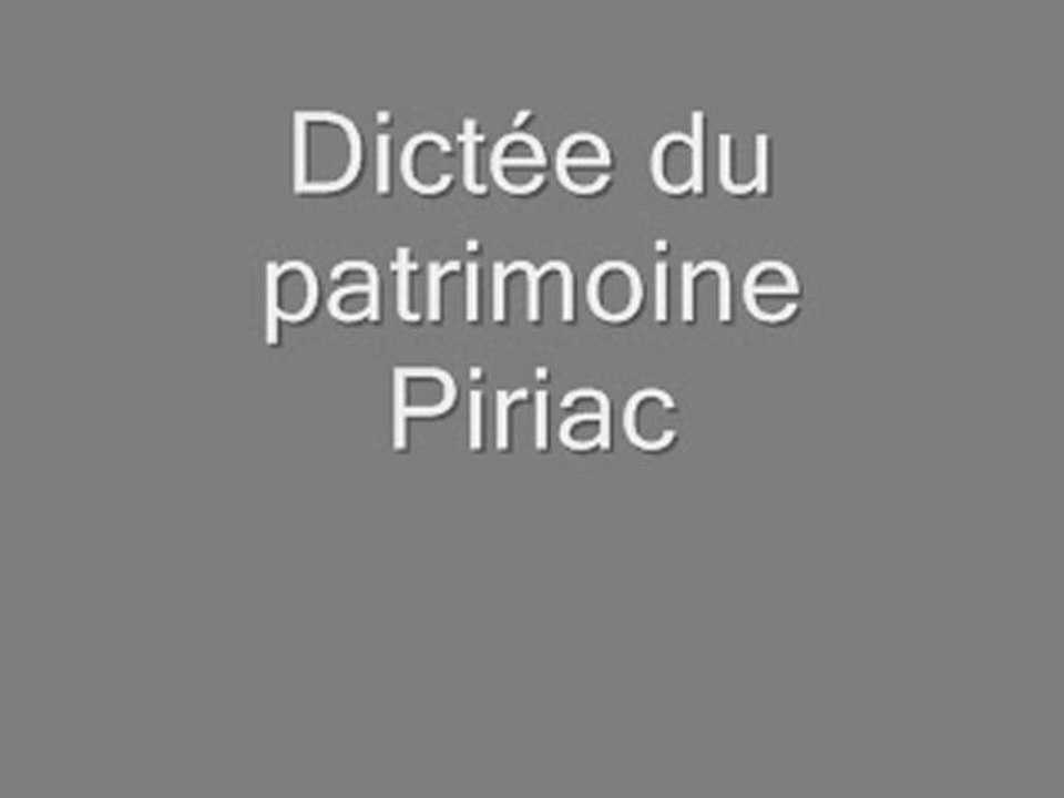 dictee du patrimoine piriac